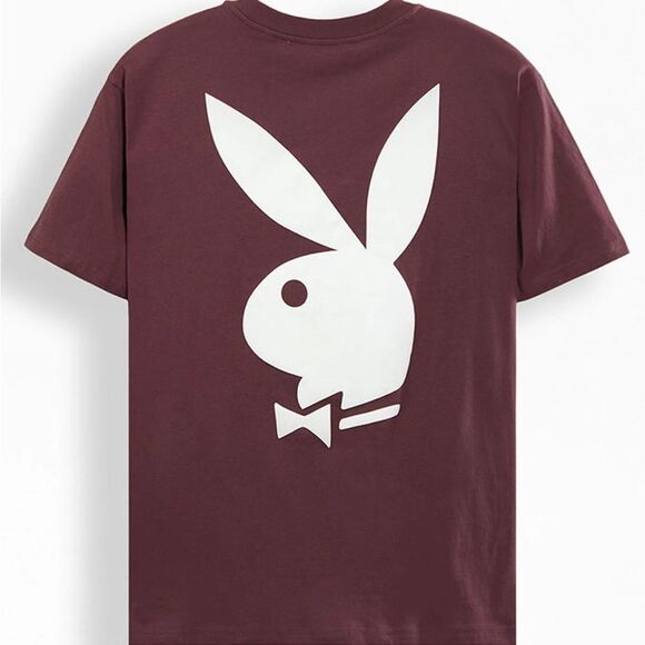Pacsun Tops - Playboy Y2K Burgundy Tee with Iconic White Logo